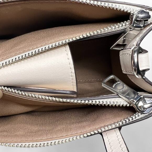 Coach Nina Mini Tote Bag in Chalk white cream Smooth Calf Leather CT804 - Picture 7 of 10